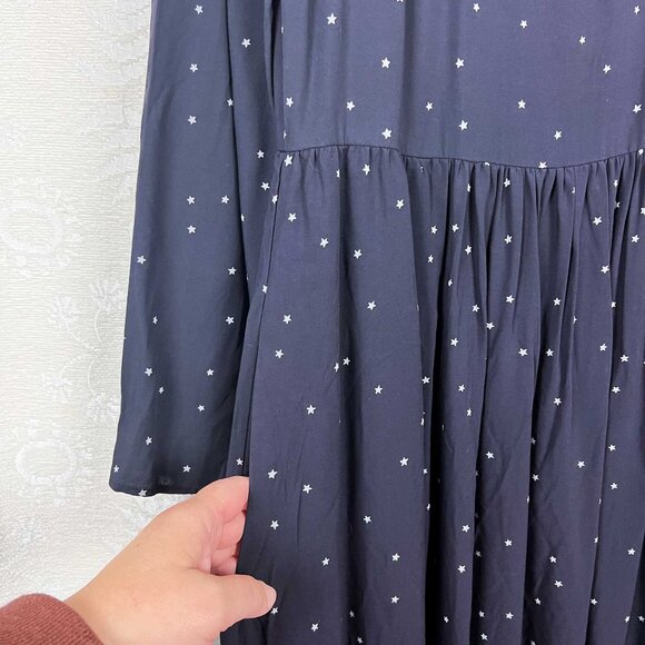 Madewell Alicia Long-Sleeve Scoopneck Midi Dress in Night Stars - Picture 5 of 11